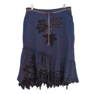 Munthe + Simonsen Copenhagen navy  cotton skirt 14